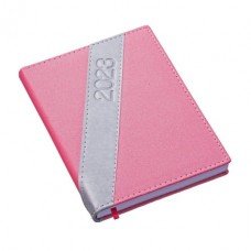 Agenda Metalizada Rosa com Prata