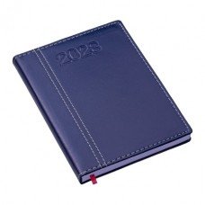 Agenda Lisa Azul com Costura