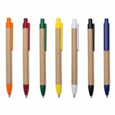 Caneta Ecológica Papelão Cilp Plástico