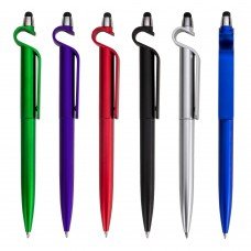 Caneta Plástica Touch com Suporte toque Arrendondado